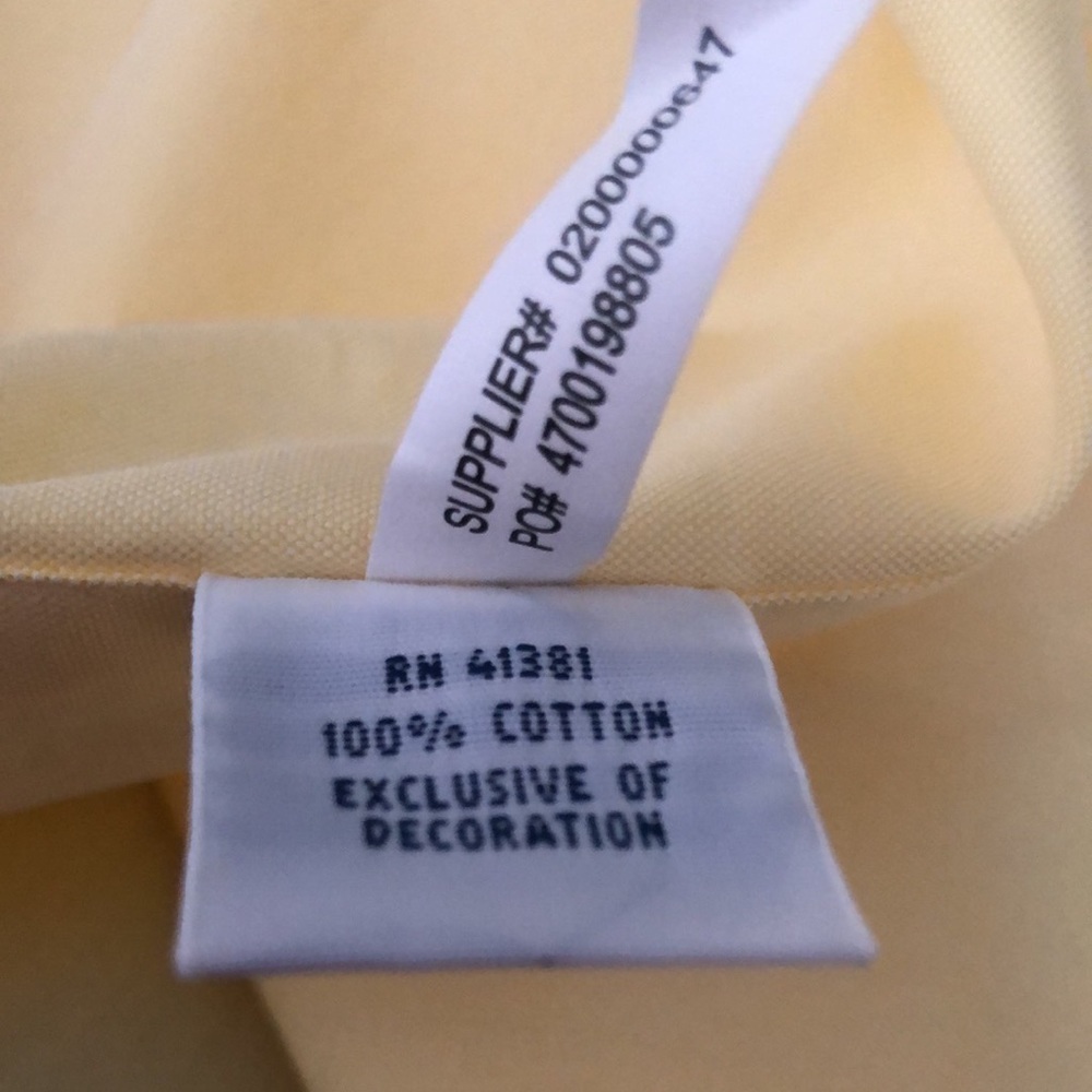 Ralph Lauren Yellow Iconic Oxford Button Down Shirt size 15/32-33 - Picture 8 of 11